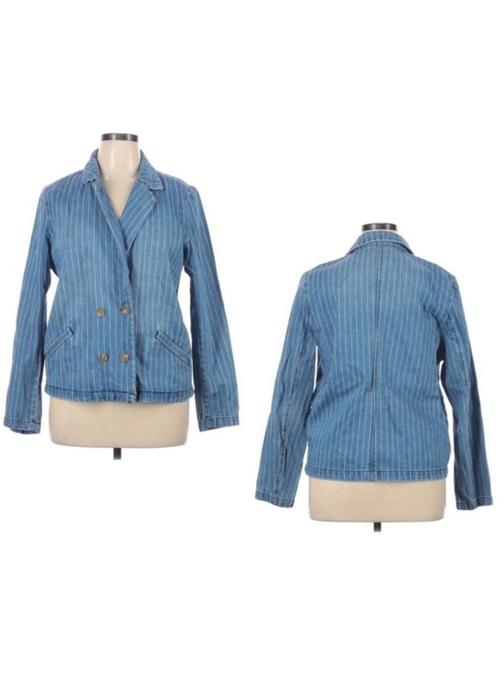 NWT Universal‎ Thread Denim Jean Jacket Striped. Size Small